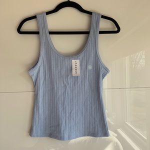 Me to We blue tank top